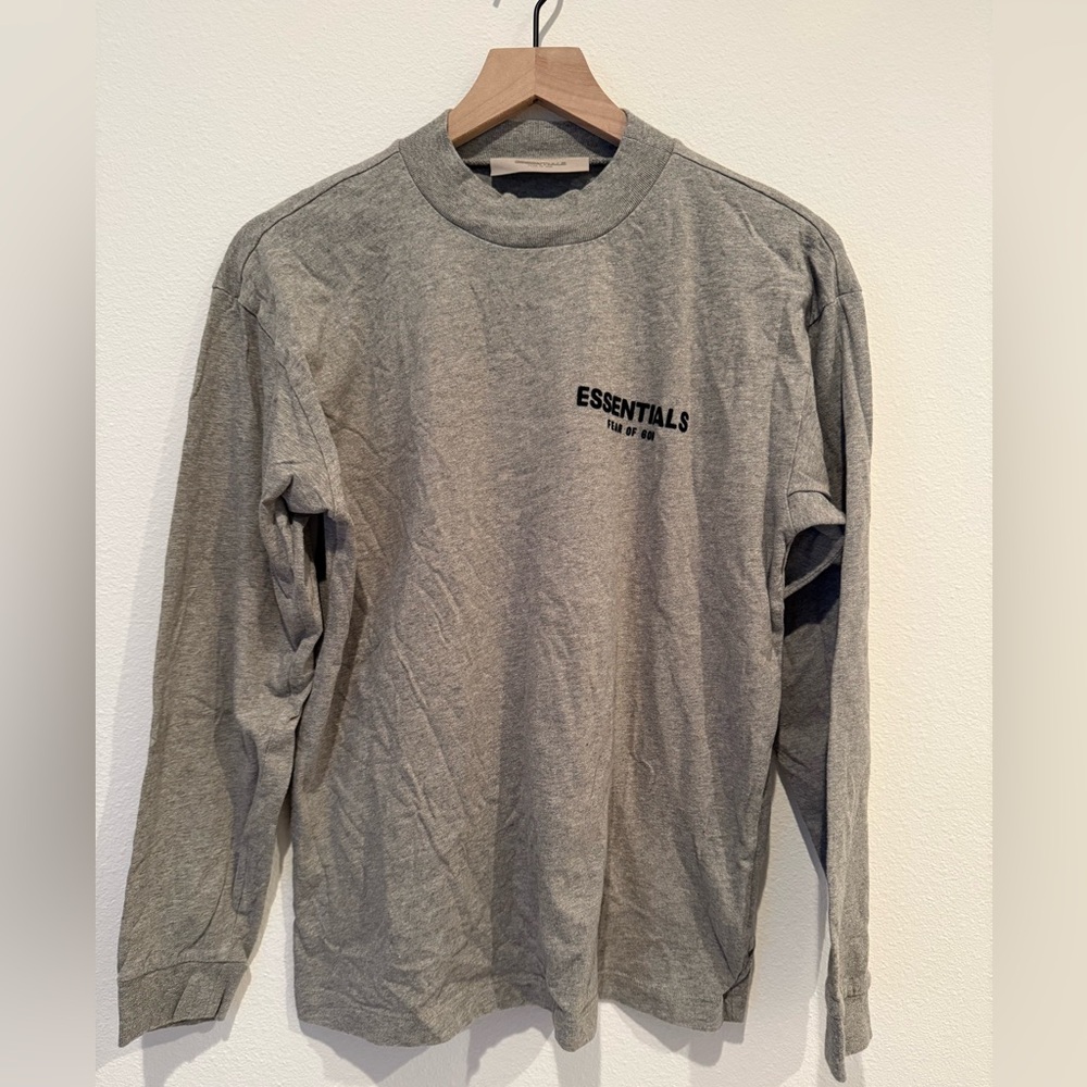 Essentials kid’s Long Sleeve Gray Tee
